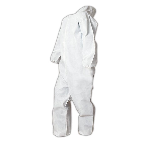 Magid Disposable Coveralls, Hooded, XL, Polypropylene, Elastic Wrist, Elastic Ankle, Serged Seam, White CVZ6-XL